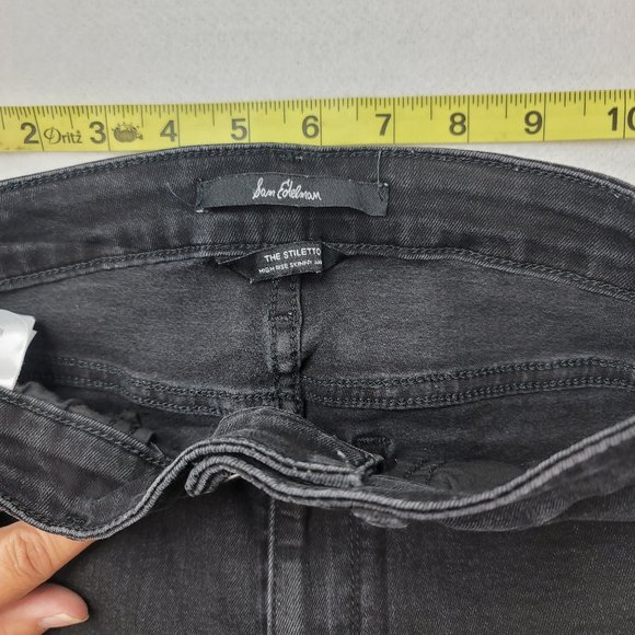 Sam Edelman “The Stiletto” Black High Rise Jeans - Picture 3 of 4